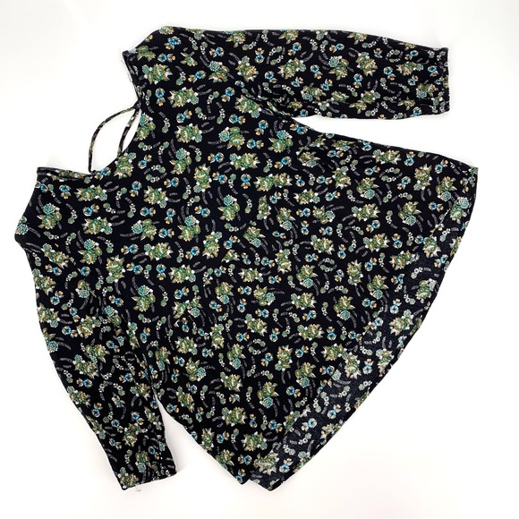 BONGO Floral Patterned 3/4 Sleeve Corset Back Blouse, Medium - Picture 11 of 16